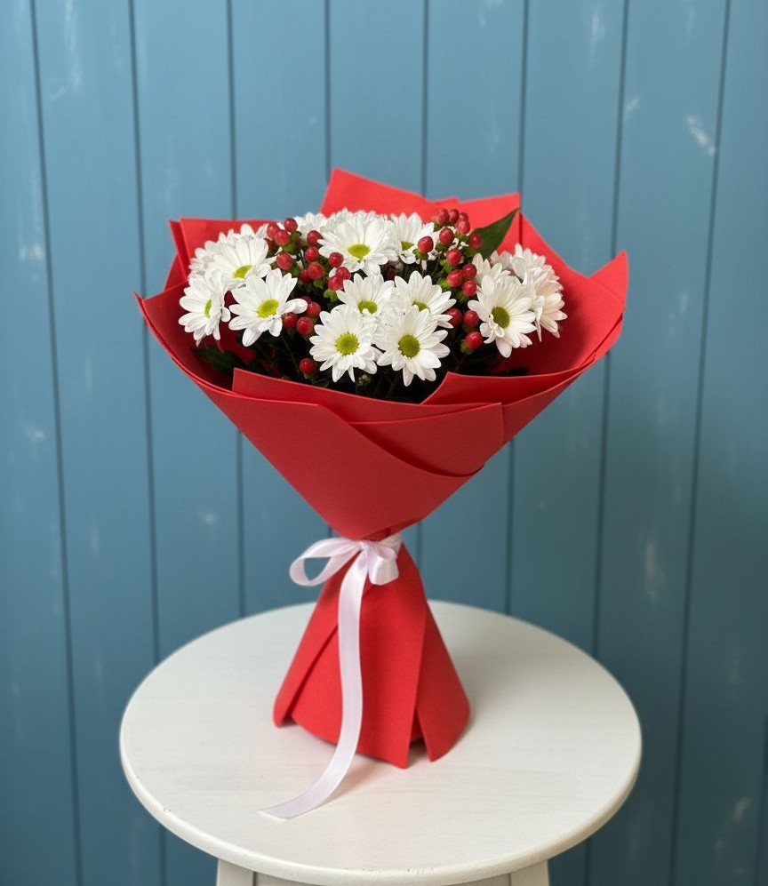 Букет цветов из: Хризантемы в Новом Чиркее