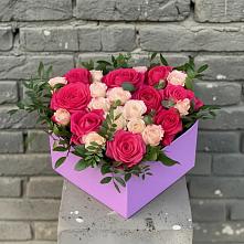 Цветочная композиция из Розы в коробке в Новом Чиркее
