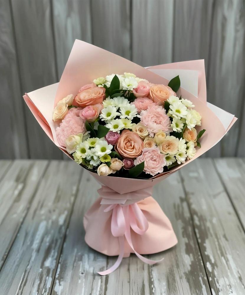 Букет цветов из: Гвоздики, Розы и Хризантемы в Новом Чиркее