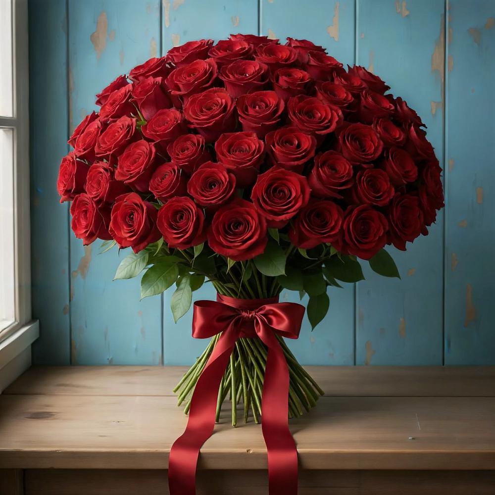 Букет Красные розы Блэк Меджик в Новом Чиркее