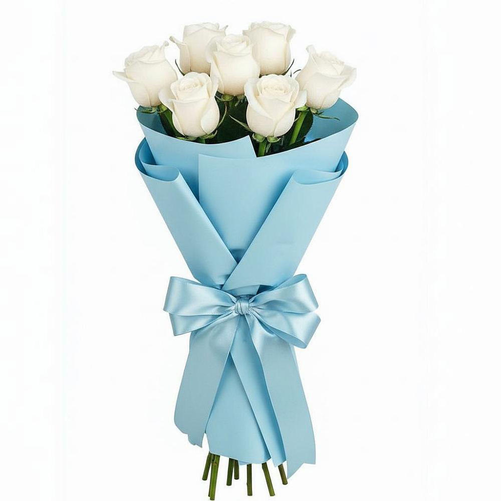 Букет 7 белых роз Проуд в Новом Чиркее