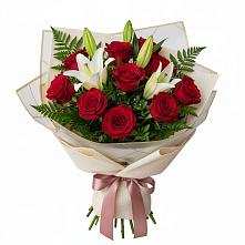 Букет цветов из:  Лилии и Розы в Новом Чиркее