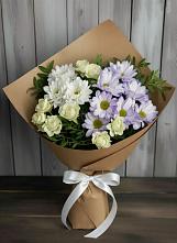 Букет цветов из:  Хризантемы и Розы в Новом Чиркее