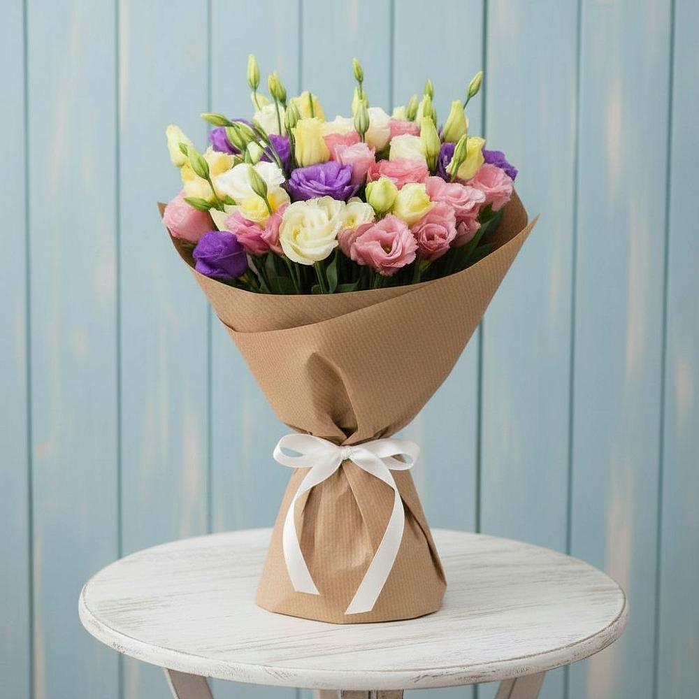 Букет цветов из: Лизиантусы в Новом Чиркее