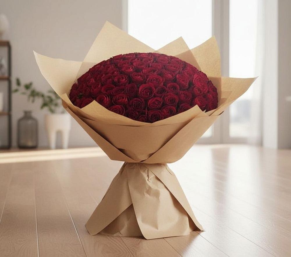 Букет 101 Красная роза в Новом Чиркее
