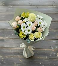 Букет цветов из:  Альстромерии, Розы и Хризантемы в Новом Чиркее